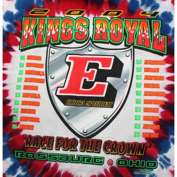 VTG 2004 Kings Royal Race For The Crown 21st Annual Tie-Dye T-Shirt XL Anvil - Picture 4 of 8